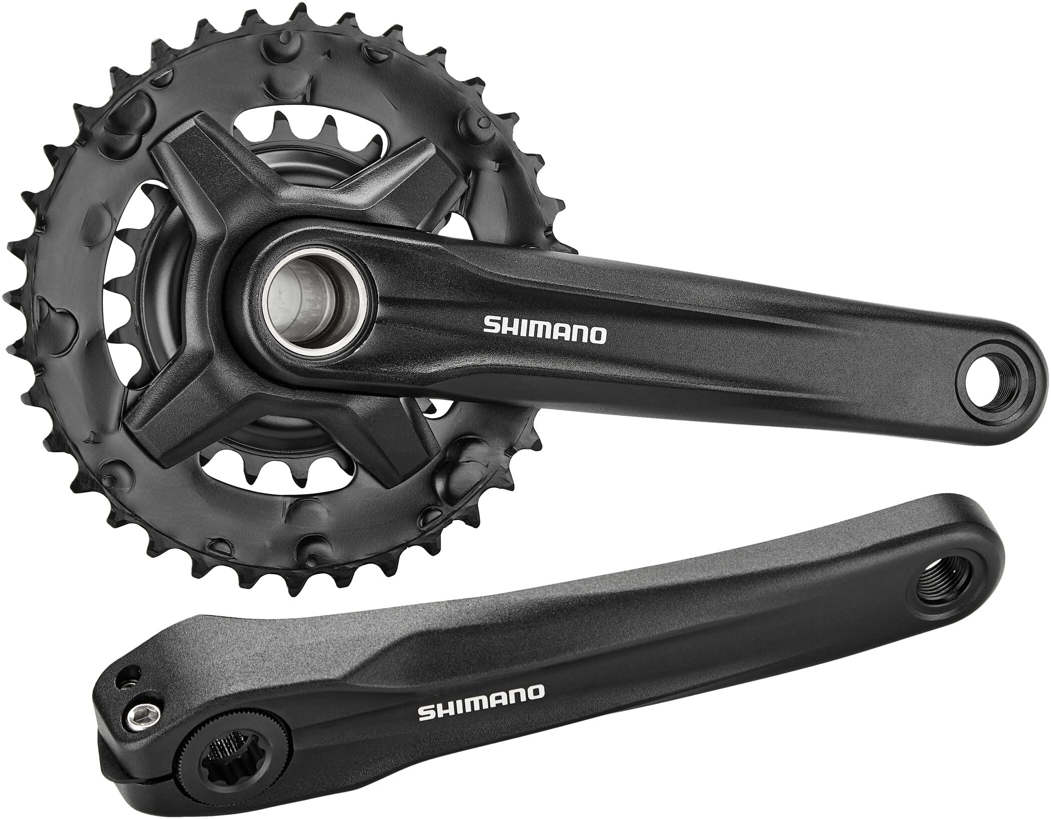 Shimano 9-Speed Mountain Bicycle Crank Set - FC-MT210-2 (Black - 175mm, 36-22T w/o CG)