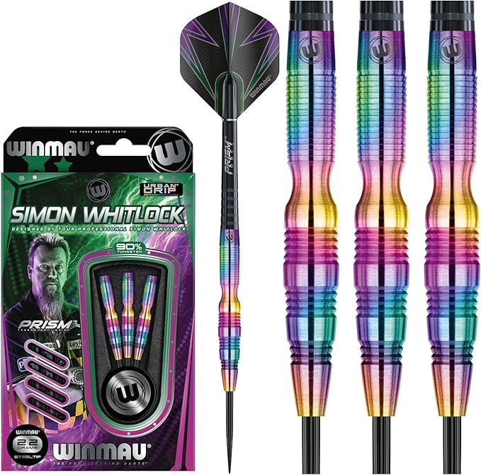 Winmau Dart Board Prism Simon Whitlock 90% Tungsten Darts - 24 Gram