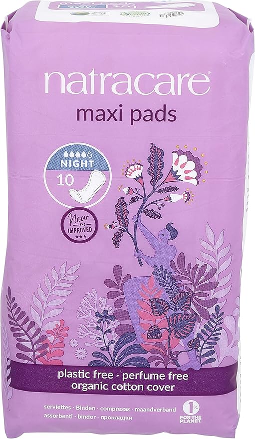 Natracare Maxi Pads Night Time - 10