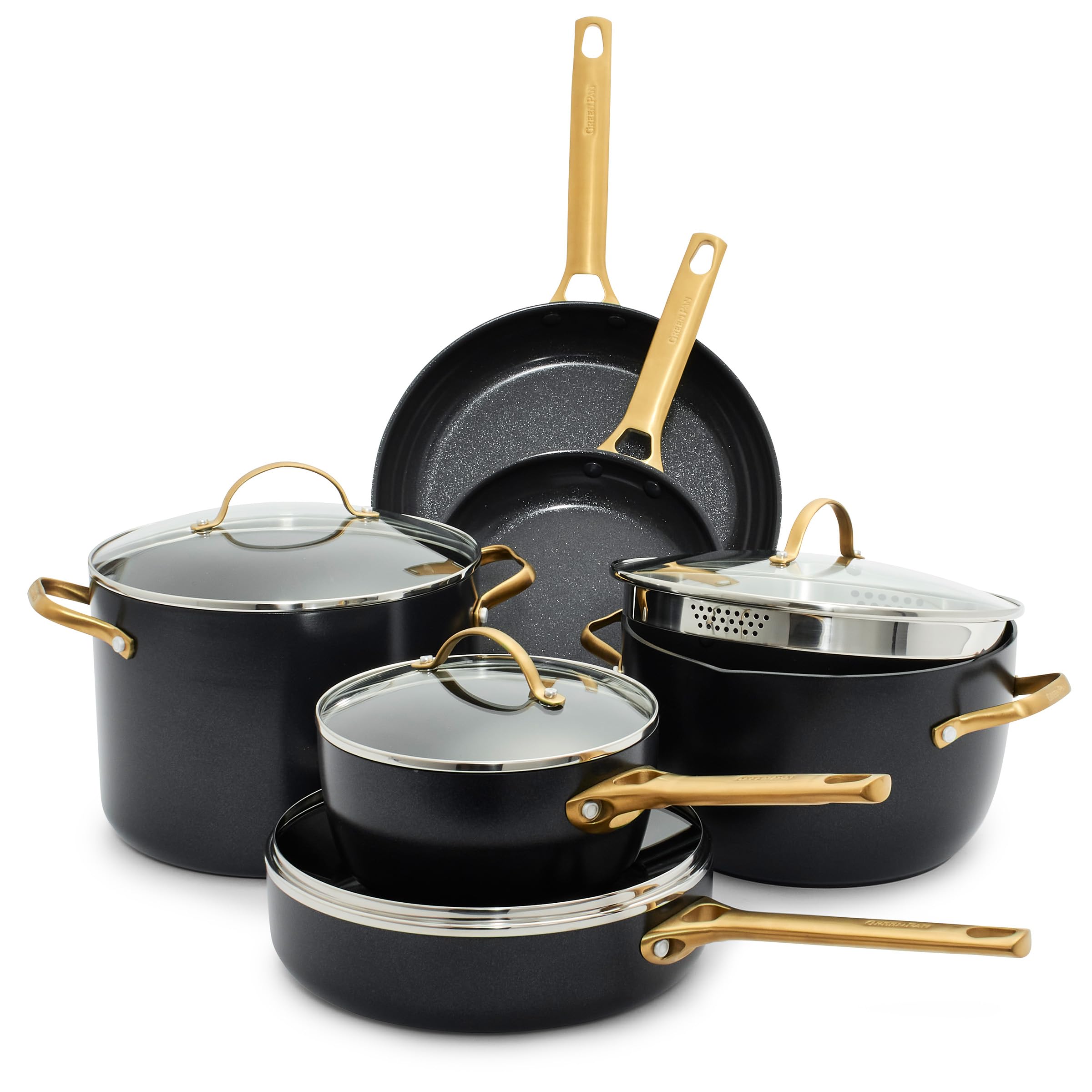 GreenPan Reserve 10-piece Ceramic Nonstick Cookware Set Black