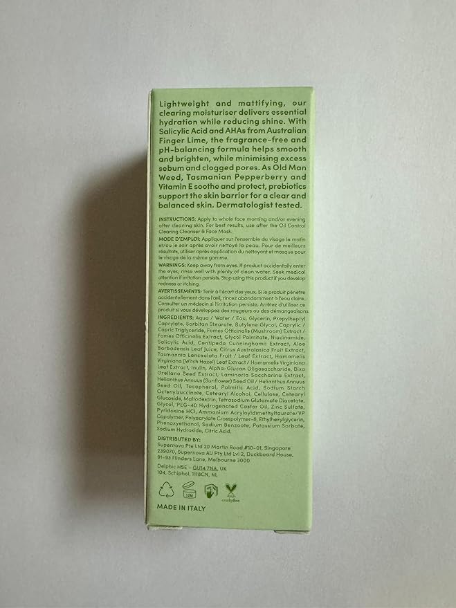 Sand & Sky Oil Control - Clearing Moisturiser 60g