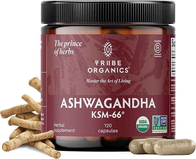KSM-66 Ashwagandha Organic 100% Pure Root Extract | 90 Vegetarian