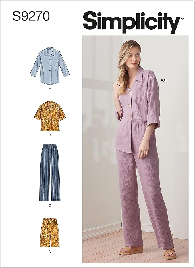 Simplicity Sewing Pattern S9270 Misses' Tops & Pants in Two Lengths