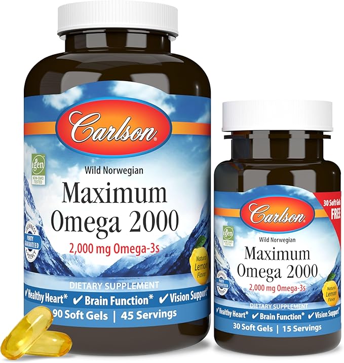 Carlson Maximum Omega 2000 mg 30 Softgels