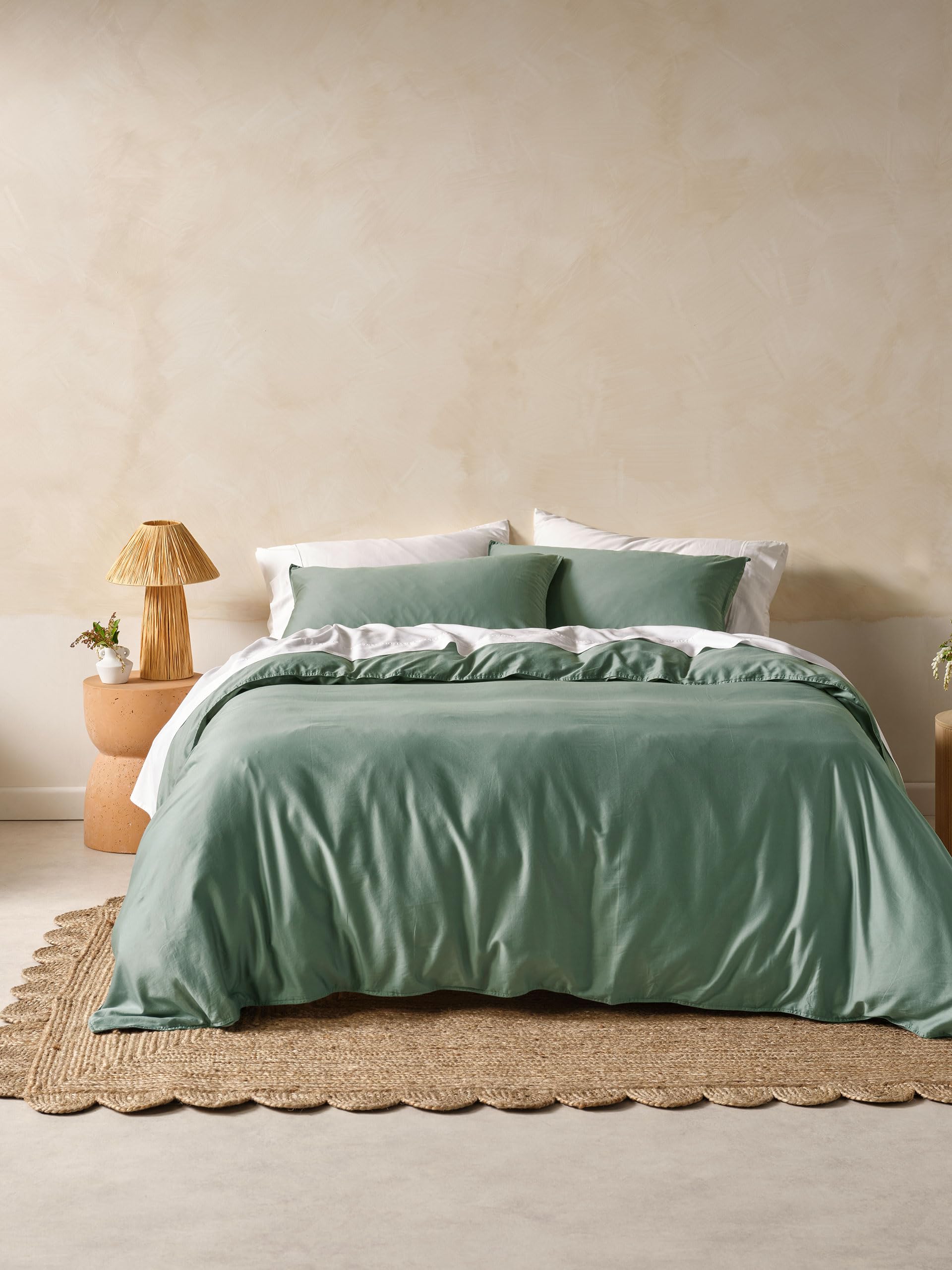 Linen House Surf Wash Quilt Cover Set (Seafoam) - Single