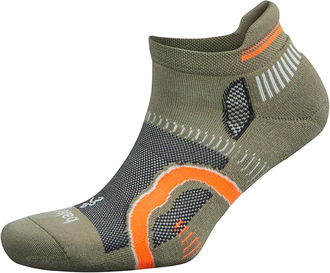 Balega Hidden Contour Socks, Black/Fog / XL