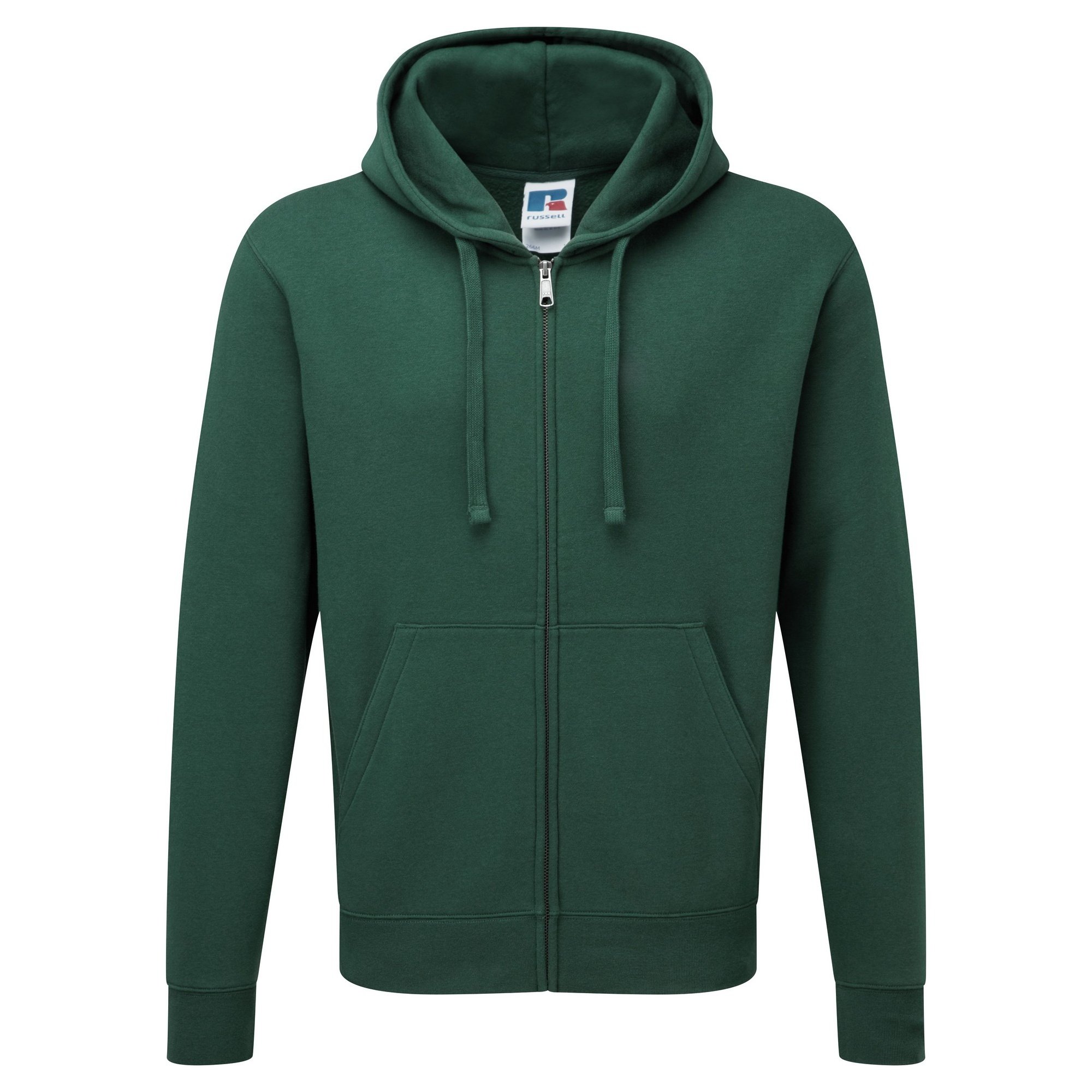 Russell Mens Authentic Full Zip Hoodie (Black) (XXL)