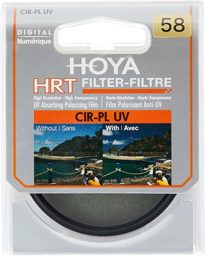 Hoya 58mm HRT Circular Polarizer UV Filter, Polarizers, Aluminum