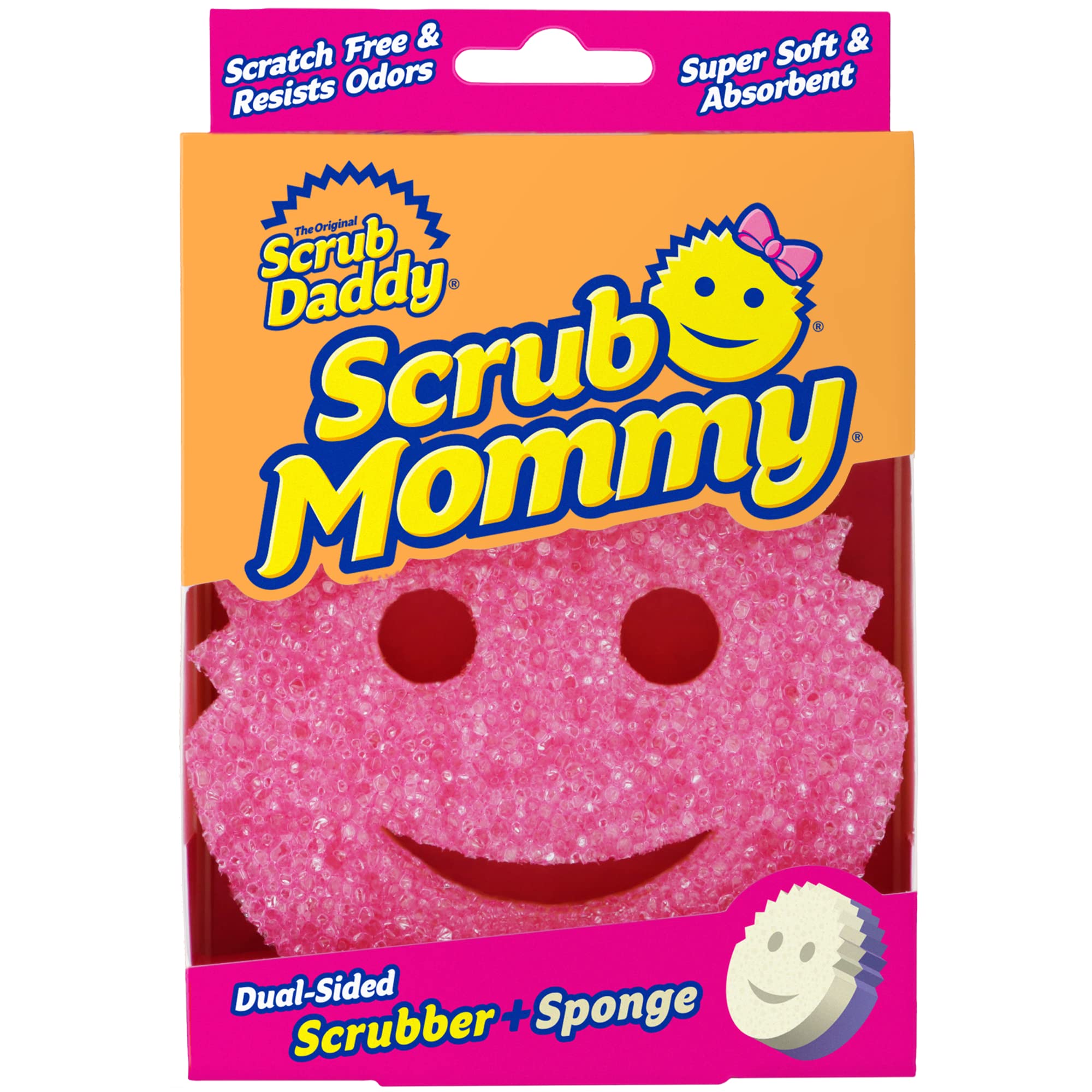 Scrub Mommy Scratch Free Dual-sided Scrubbing Sponge, Pink