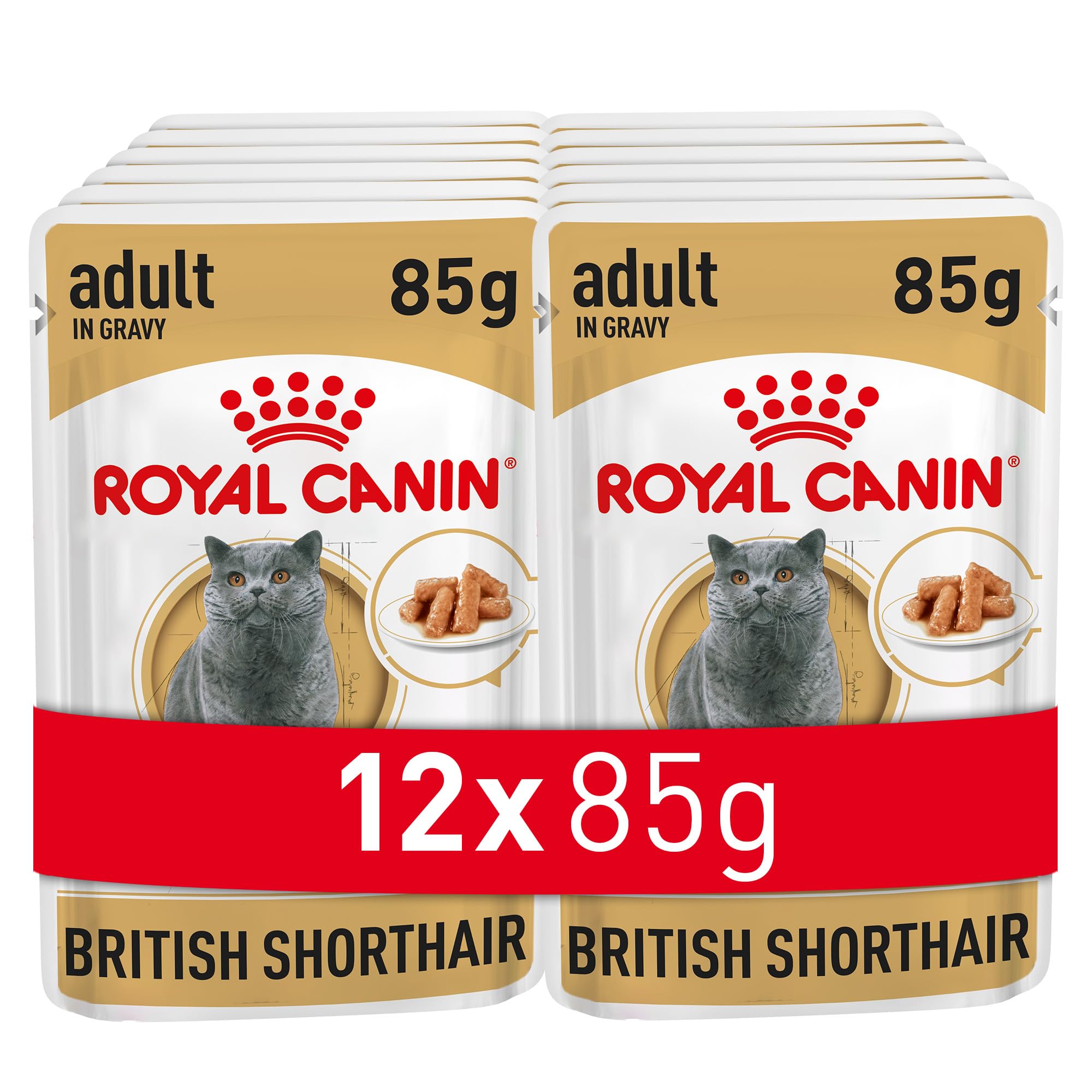Royal Canin British Shorthair Gravy Adult Wet Cat Food 12 x 85g