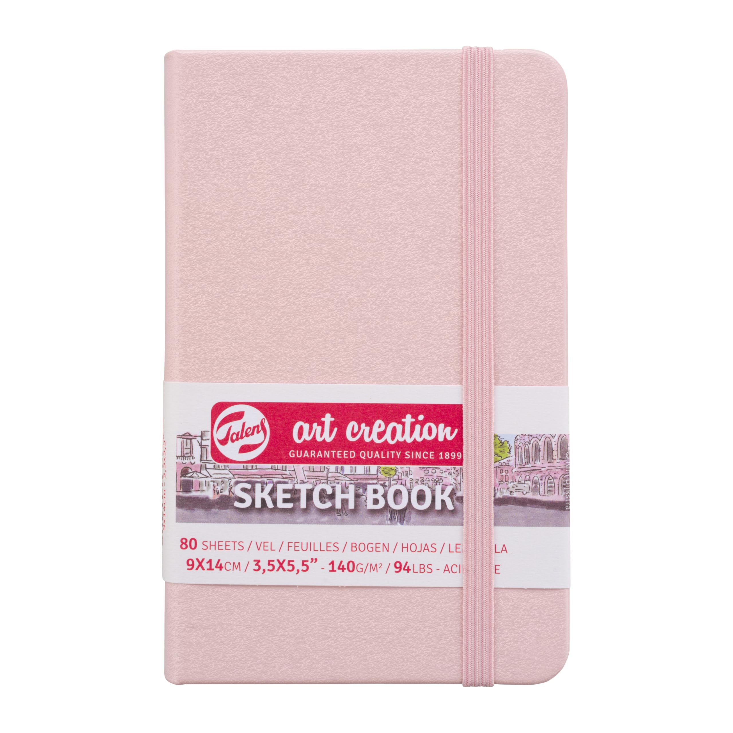 Talens Art Creation Sketchbook 80 Sheets, 9 cm x 14 cm, Pastel Pink