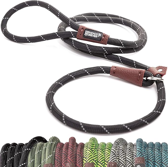 Friends Forever Extremely Durable Dog Rope Leash, Premium Quality Mountain Climbing Rope Lead, Strong, Sturdy Comfortable Leash Supports The Strongest