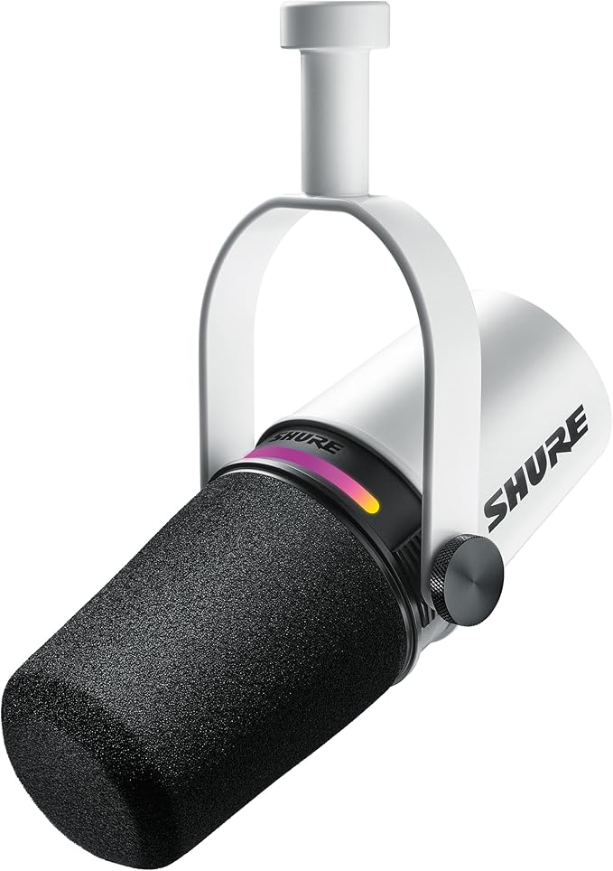 Shure MV7+ Podcast Microphone (White)