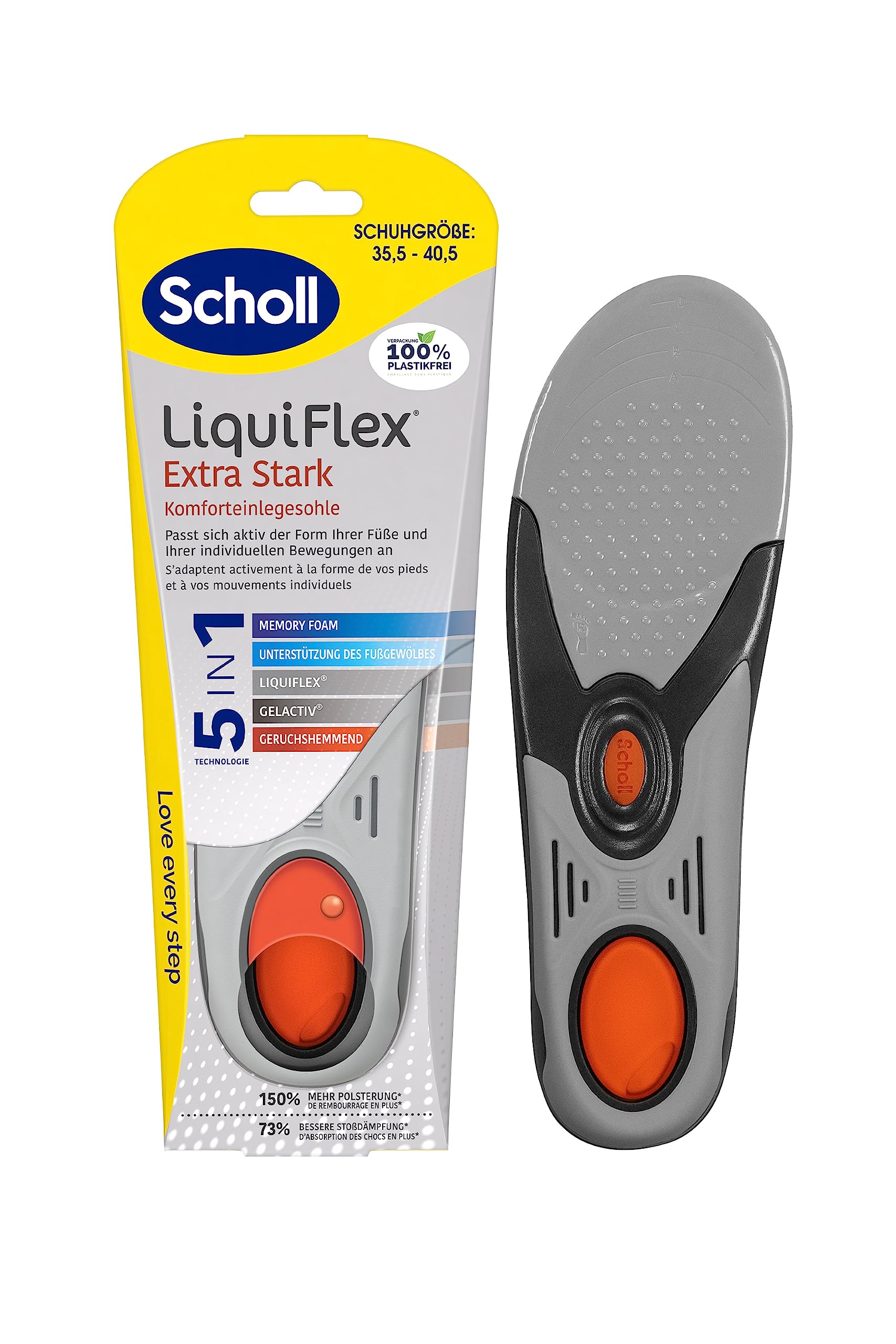 Scholl LiquiFlex Extra Support Insole Large 1 Pair