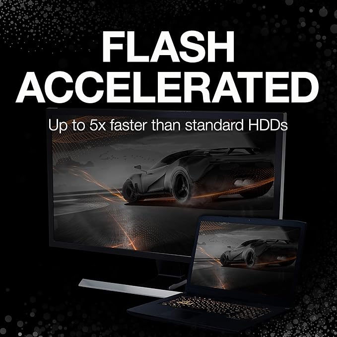 Seagate 1TB FireCuda Gaming SSHD (Solid State Hybrid Drive) - 7200 RPM SATA 6Gb/s 64MB Cache 3.5-inch Hard Drive (ST1000DX002)