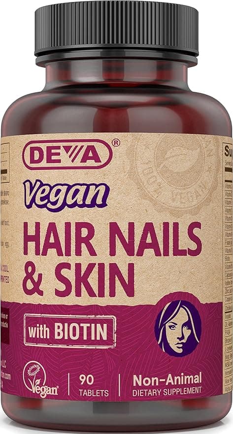 Deva, Vegan, Hair Nails & Skin, 90 Tablets