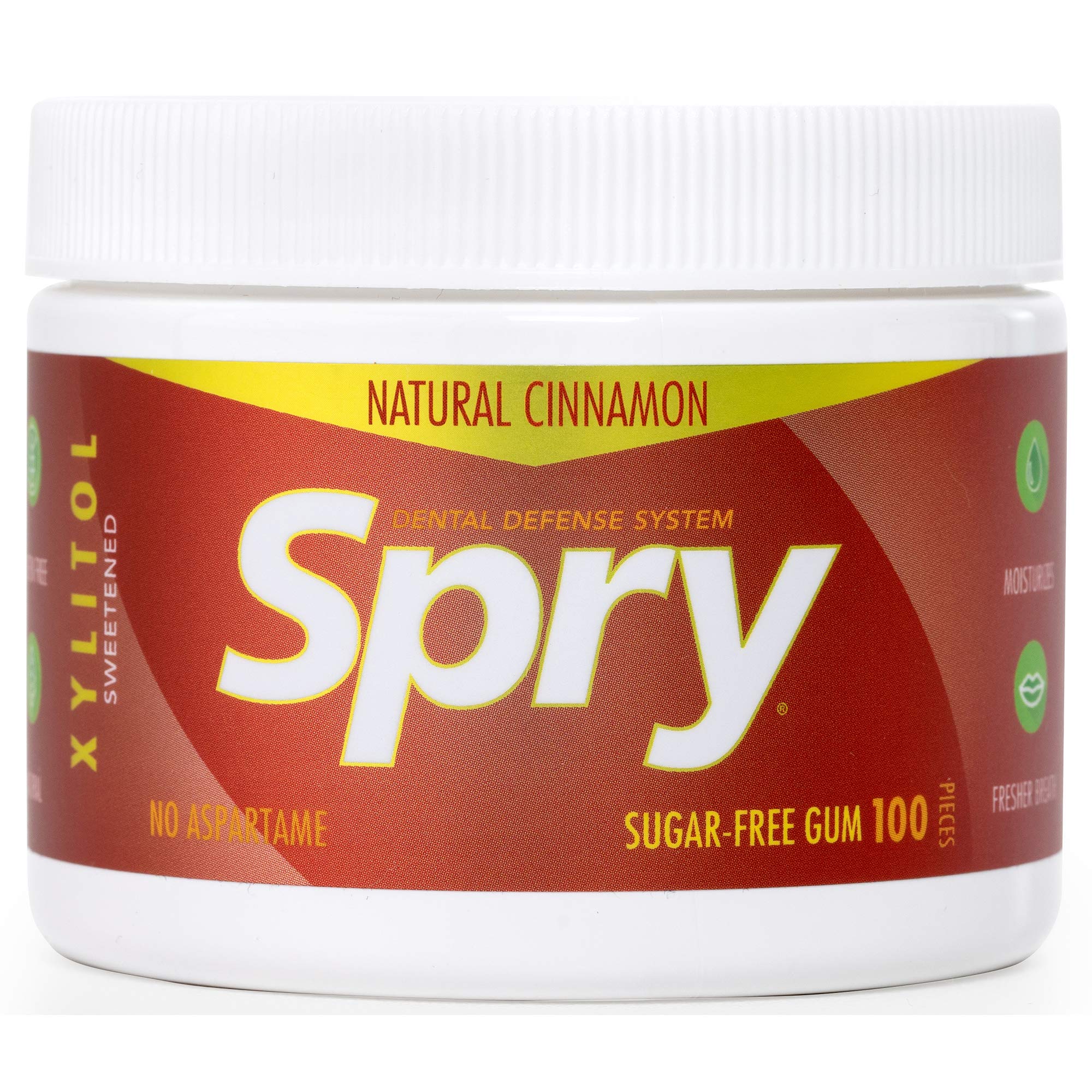 Spry - Xylitol Chewing Gum Cinnamon 100 Pieces Tub