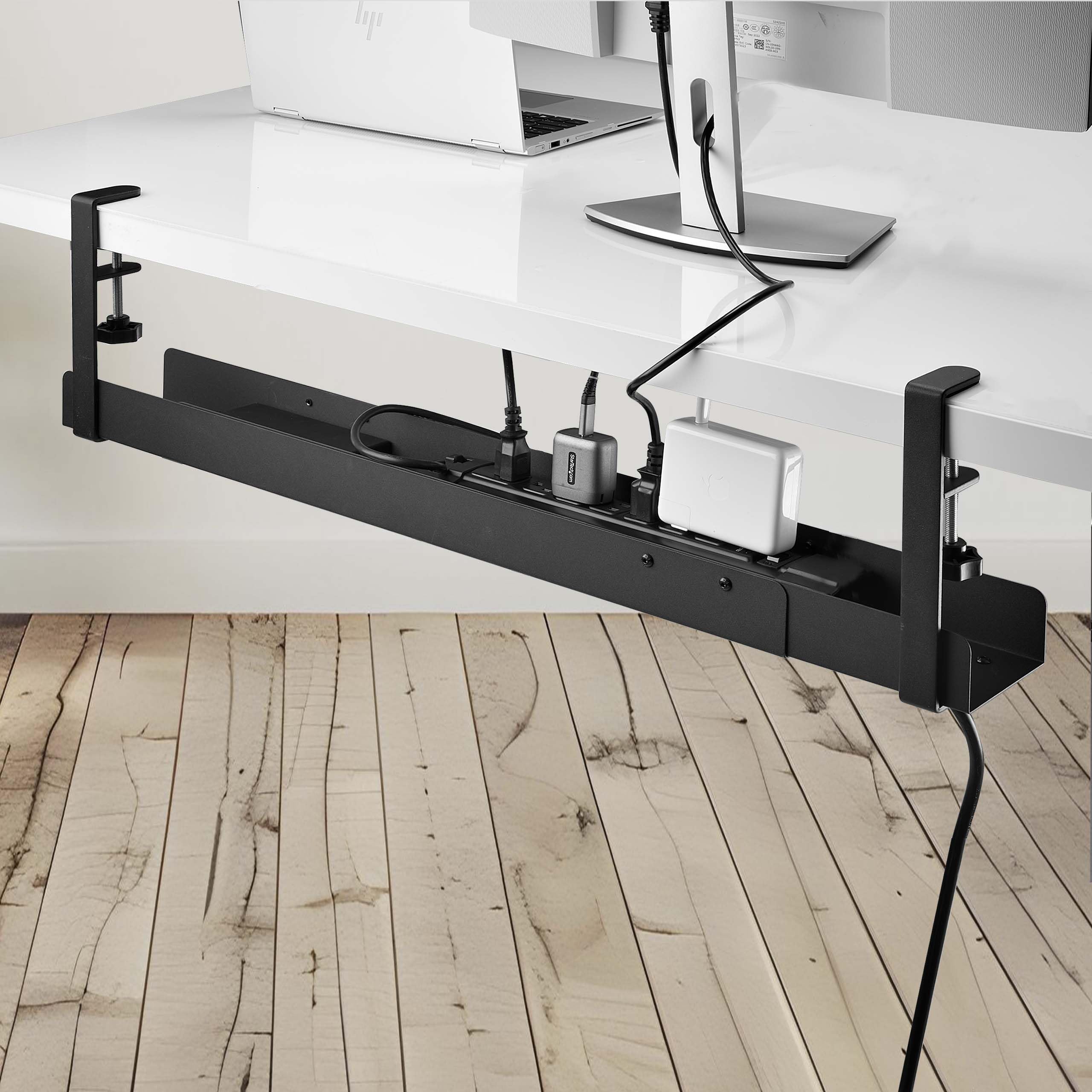 StarTech.com CALB-DESK-CABLE-TRAY Cable Management Tray - Black Under Desk