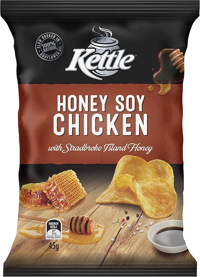 Kettle Potato Chips Honey Soy Chicken Gluten Free 18 x 45g
