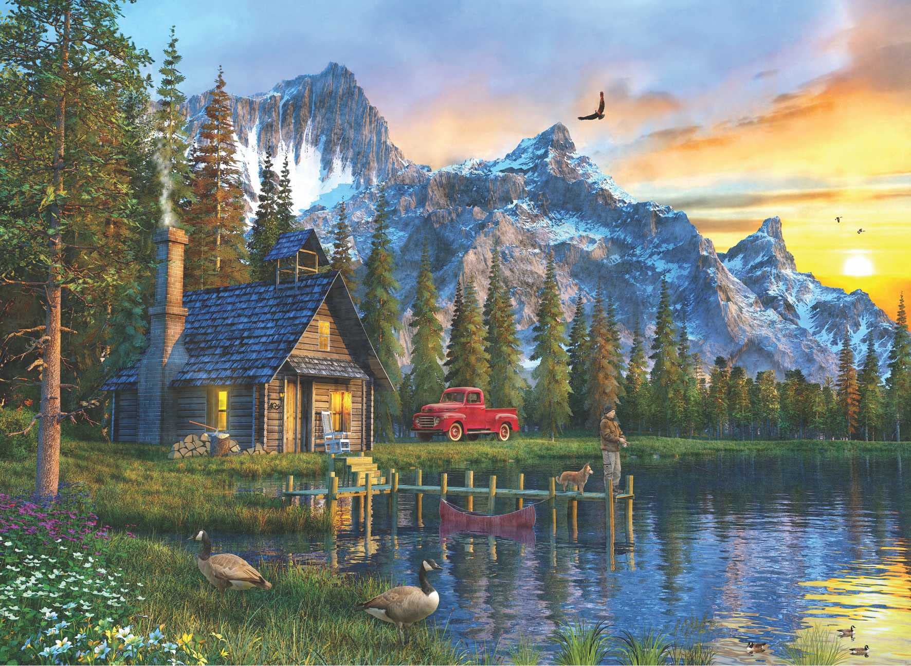 Anatolian Sunset Cabin Jigsaw Puzzle (1000 Piece)