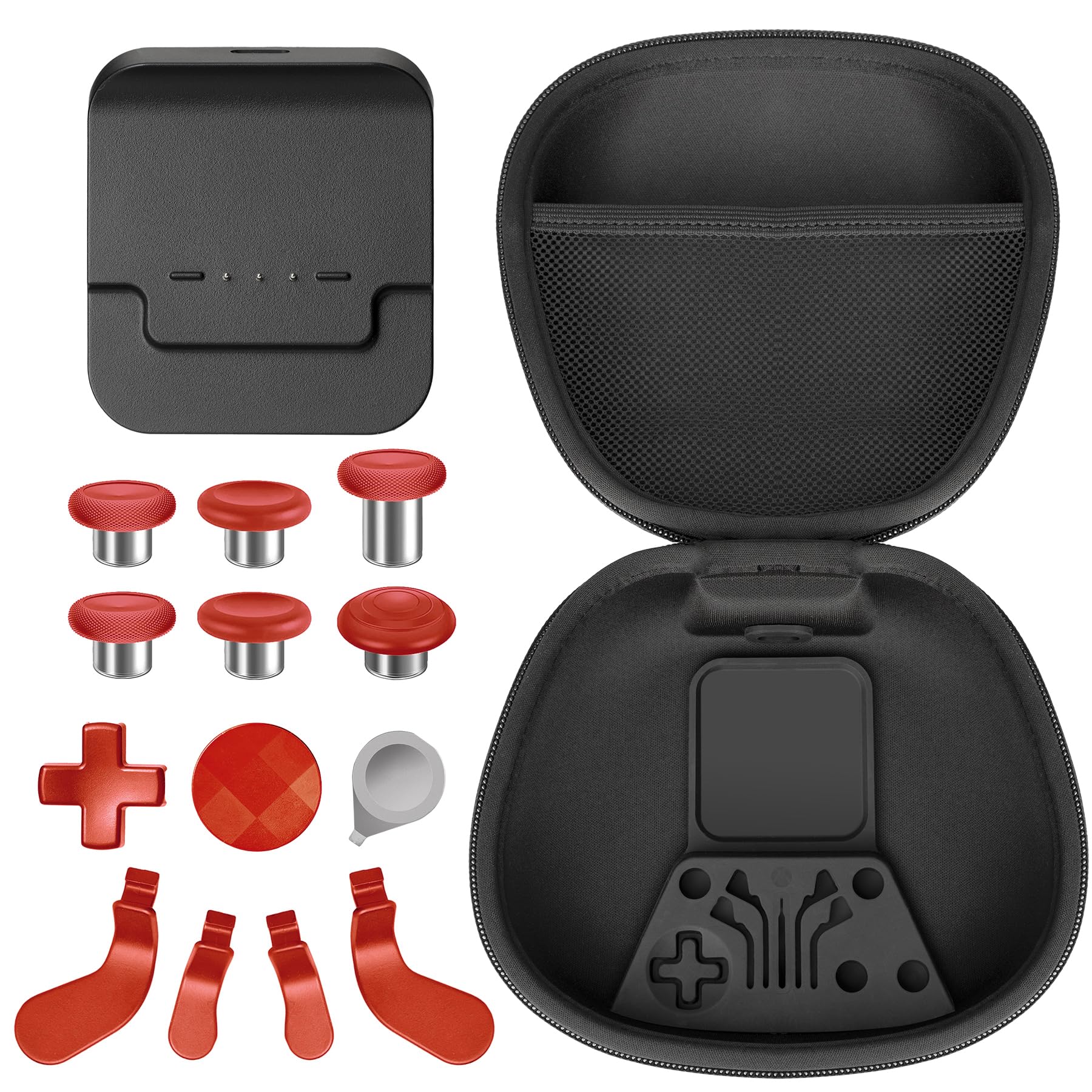 Complete Component Pack for Xbox Elite Wireless Controller Series 2,package Includes 1 Carrying Case 1 Dock, 4 Paddles, 2 DPads, 6 Thumbsticks,1Tool