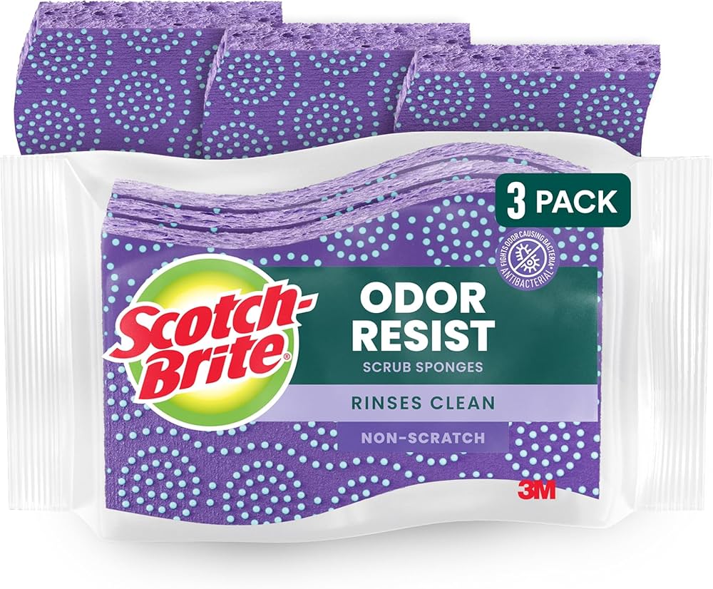 Scotch-Brite Scrub Dots Non-Scratch Scrub Sponge, 6 Scrub Sponges