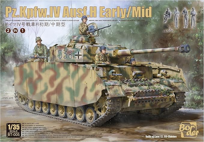 Border Model BT005 1/35 Panzer IV H Early/Mid (w/ 4 Tank Crew) 2 in 1 Plastic Model Kit