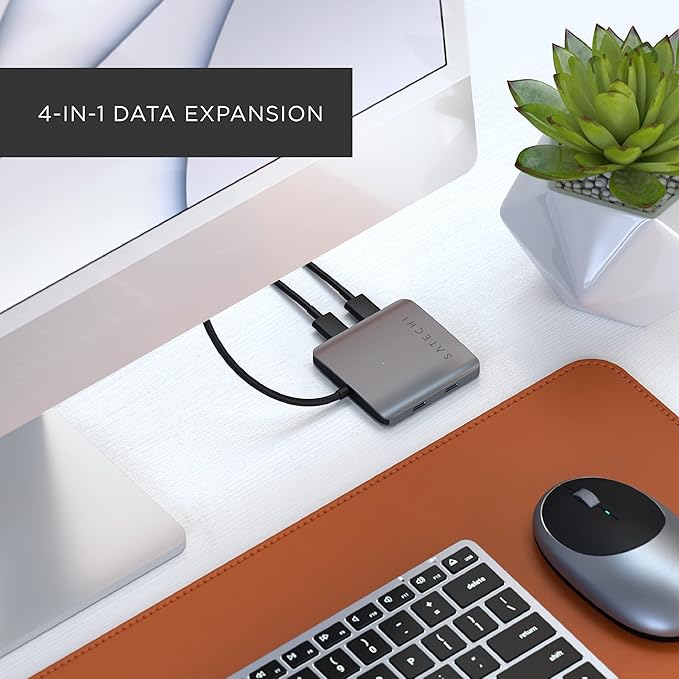 Satechi Aluminium 4 Port USB-C Hub (Space Grey)