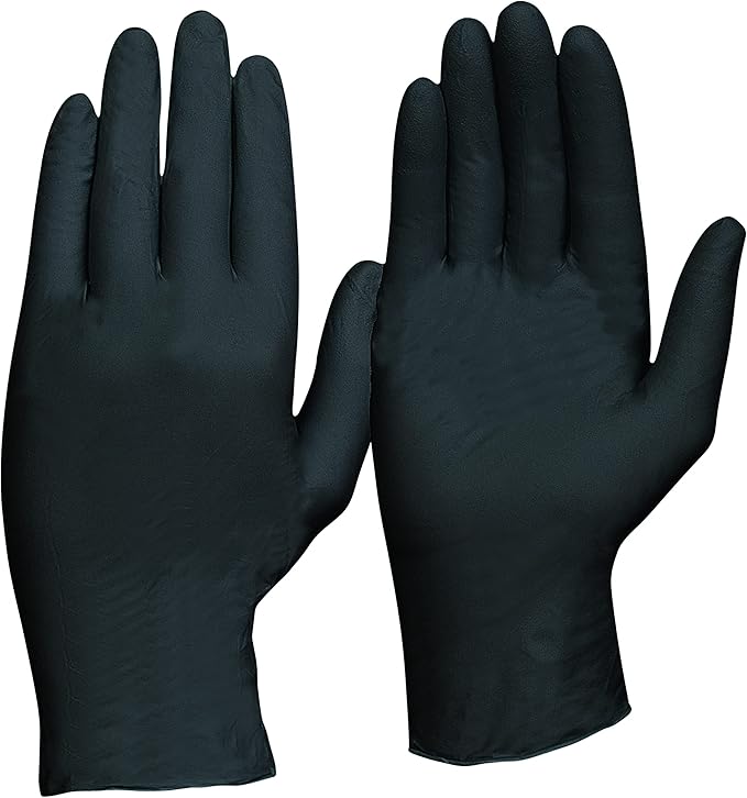 ProChoice Disposable Nitrile Powder Free, Heavy Duty, Black Gloves XL