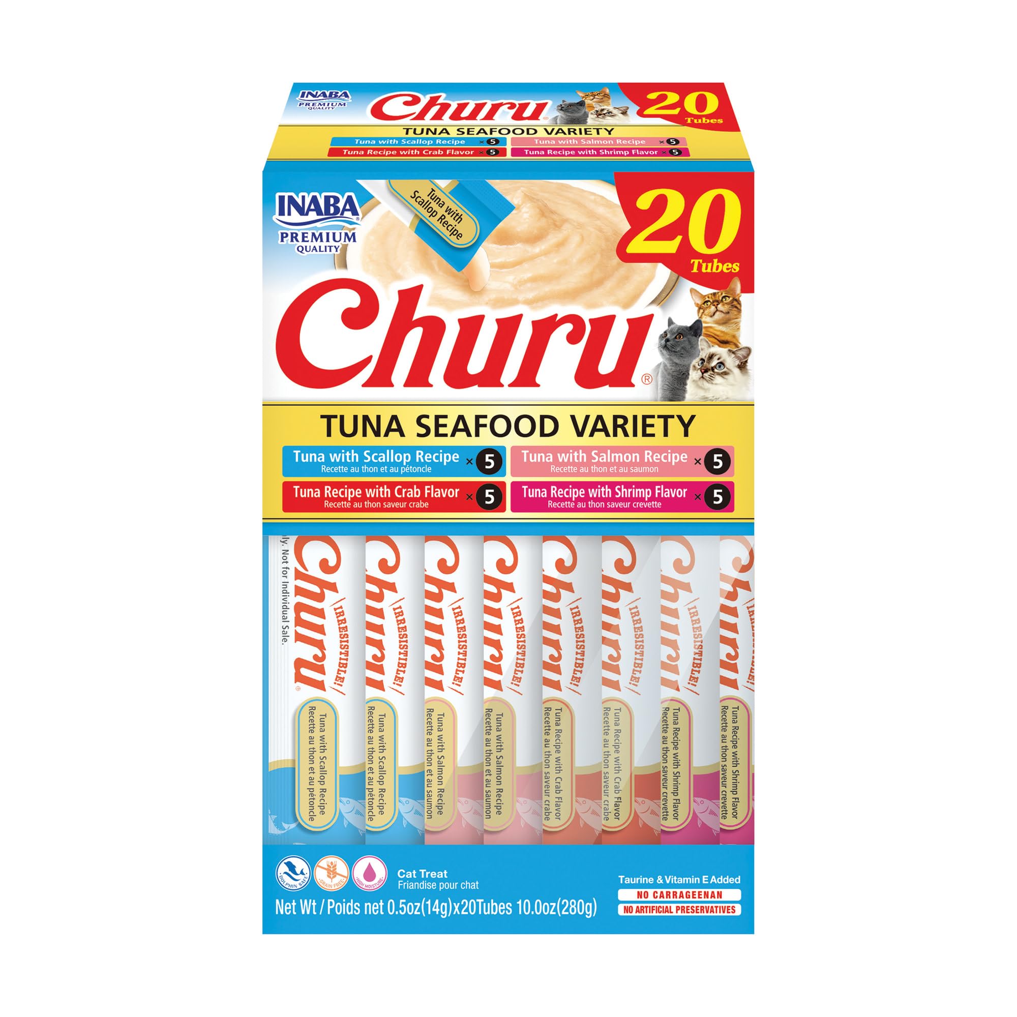 Inaba Churu Tuna and Seafood Variety Box Cat Treats 20 x 14g
