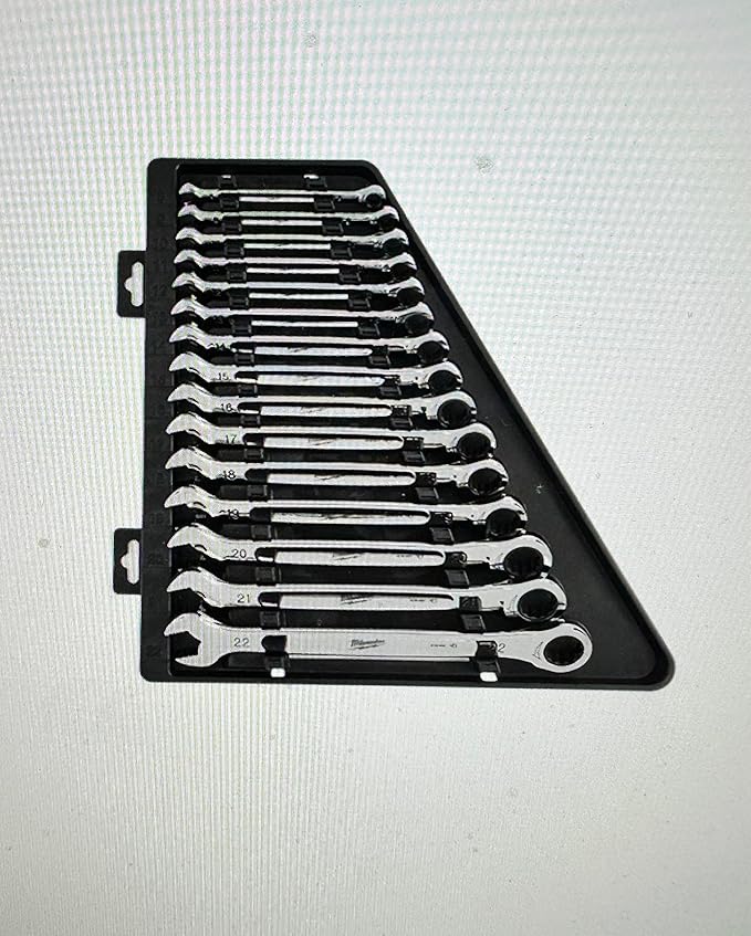 Milwaukee 48229516 15pc Ratcheting Combination Wrench Set – Metric