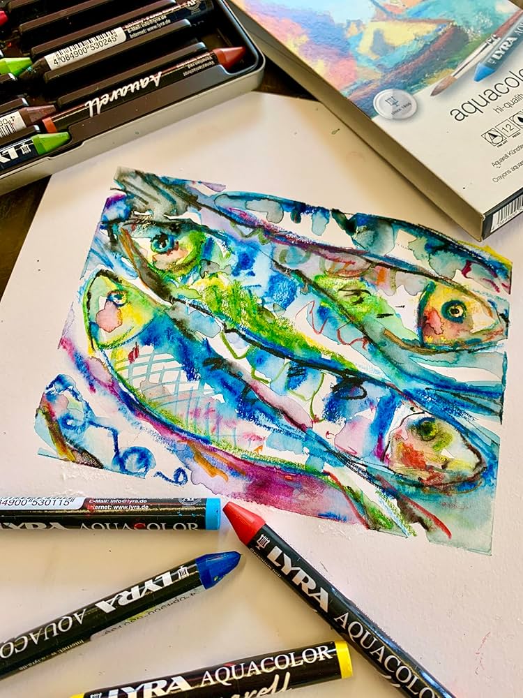 Lyra Aquacolor Watersoluble Crayons (Tin of 24)