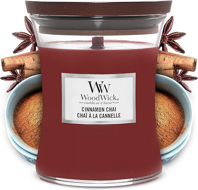 WoodWick Candle - Cinnamon Chai (Medium)