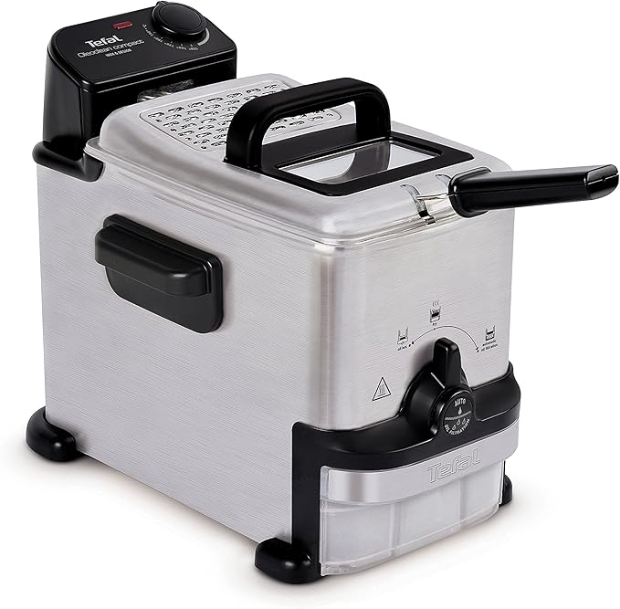 Tefal Oleoclean Pro Semi-Pro Deep Fryer - Grey/Blue, 1.2kg, Oleoclean Compact