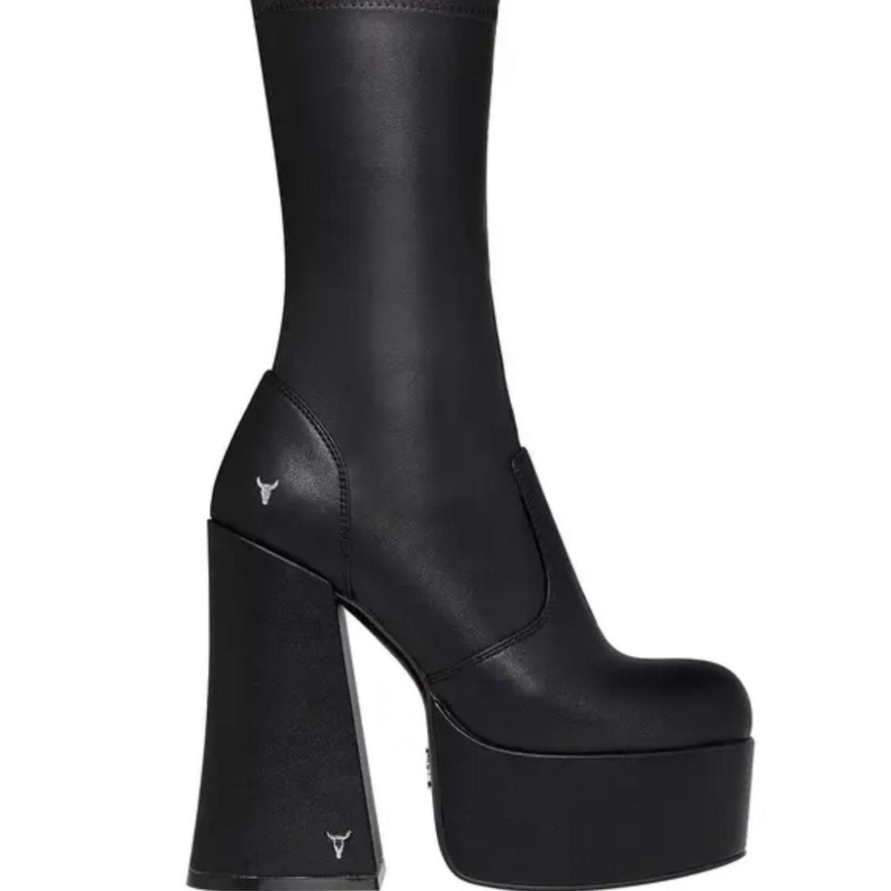 Windsor Smith Hidden Boots Black, US Womens 10