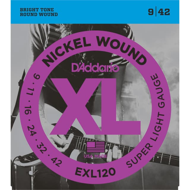 D'Addario EXL120 Electric Guitar Strings, Super Light 9-42