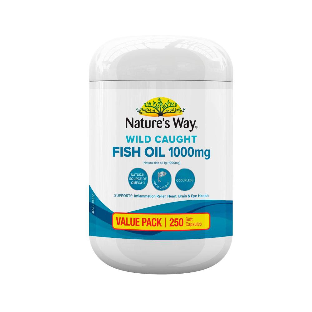 Nature's Way Wild Caught Fish Oil 1000mg Capsules 150