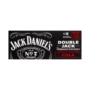 Jack Daniels Double Jack & Cola Can 375ml (10 Pack)