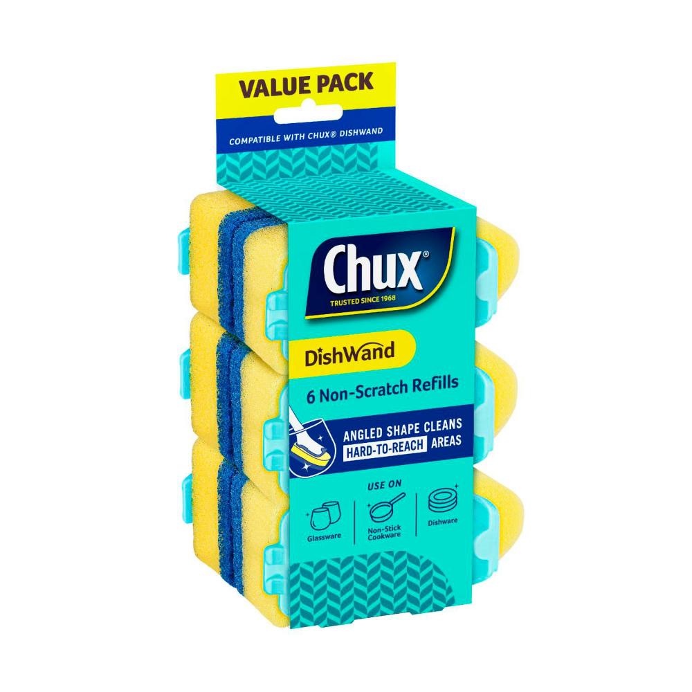 Chux Dishwand Non Scratch Refills 6 Pack