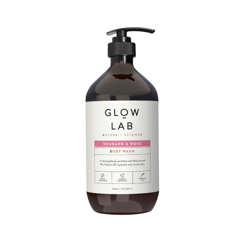 Glow Lab Rhubarb & Rose Body Wash 900ml