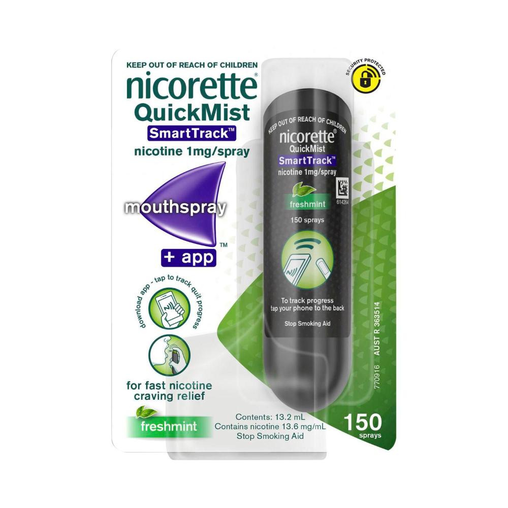 Nicorette QuickMist Mouth Spray Freshmint Duo 150 Sprays 2 Pack