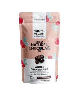 Noosa Natural Chocolate Co. Dark Chocolate Whole Strawberries 100g