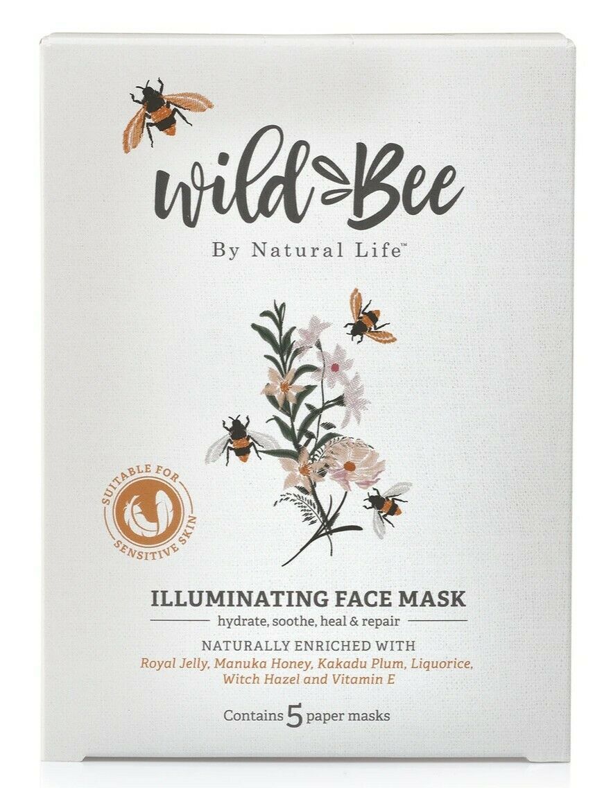 Wild Bee Illuminating Face Mask - Five Pack