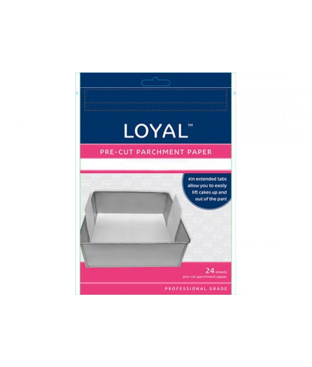 Loyal Pre-Cut Parchment Paper With Tabs Square 20cm