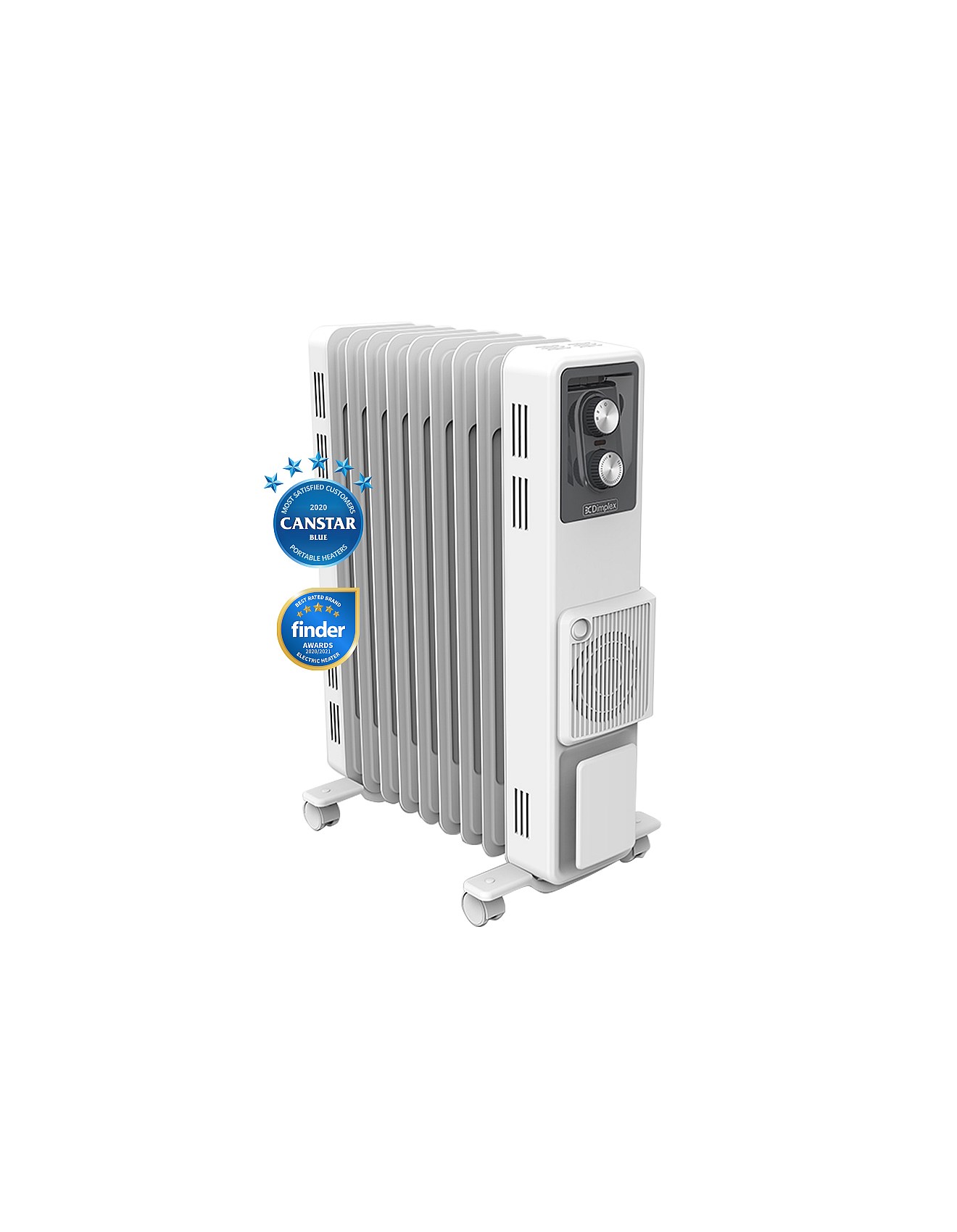 Dimplex 2.4KW Oil Column Heater With Timer & Turbo Fan (White)