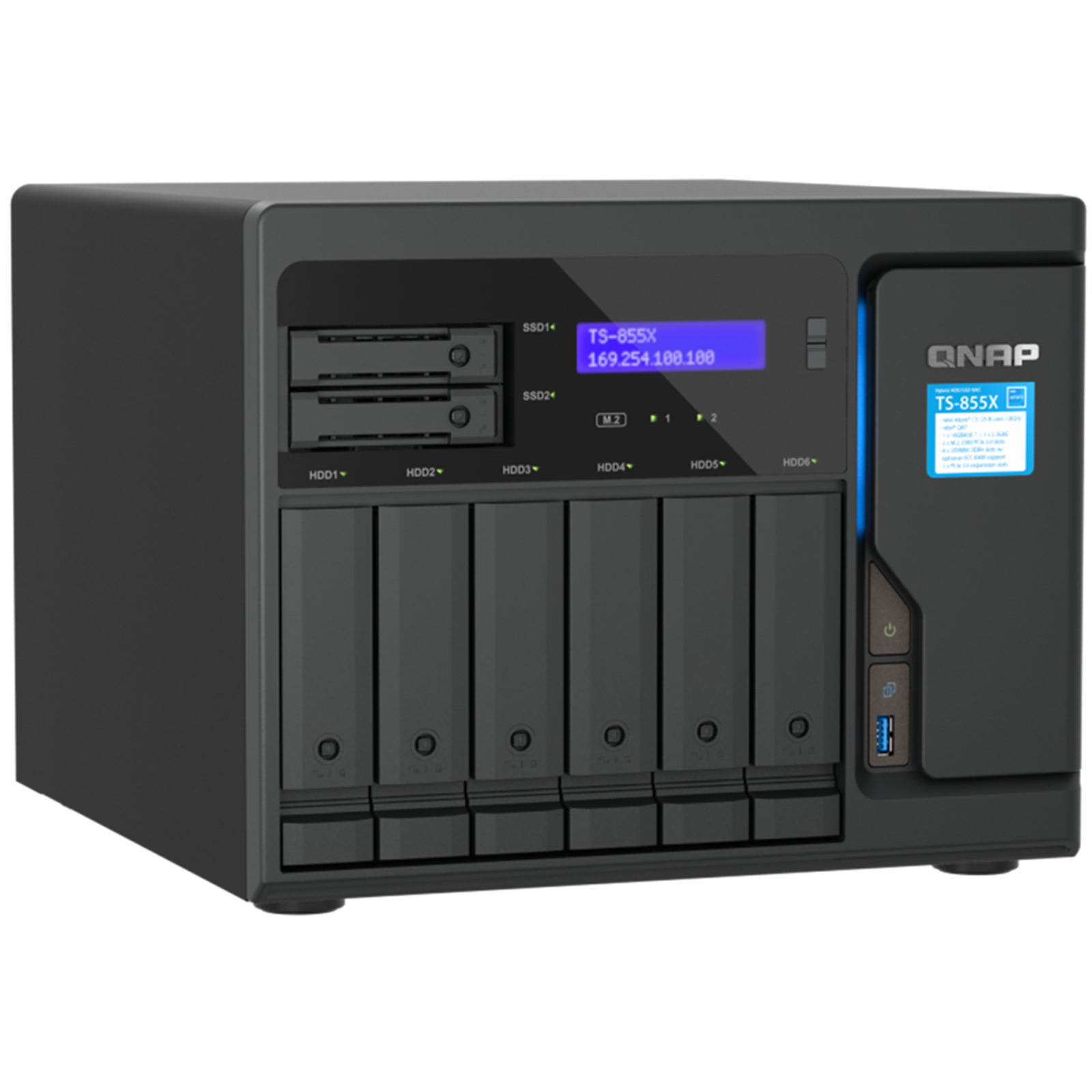 QNAP TS-855X-8G, 8-Bay NAS, Intel Atom C5125 8-Core Processor, 2.8GHz