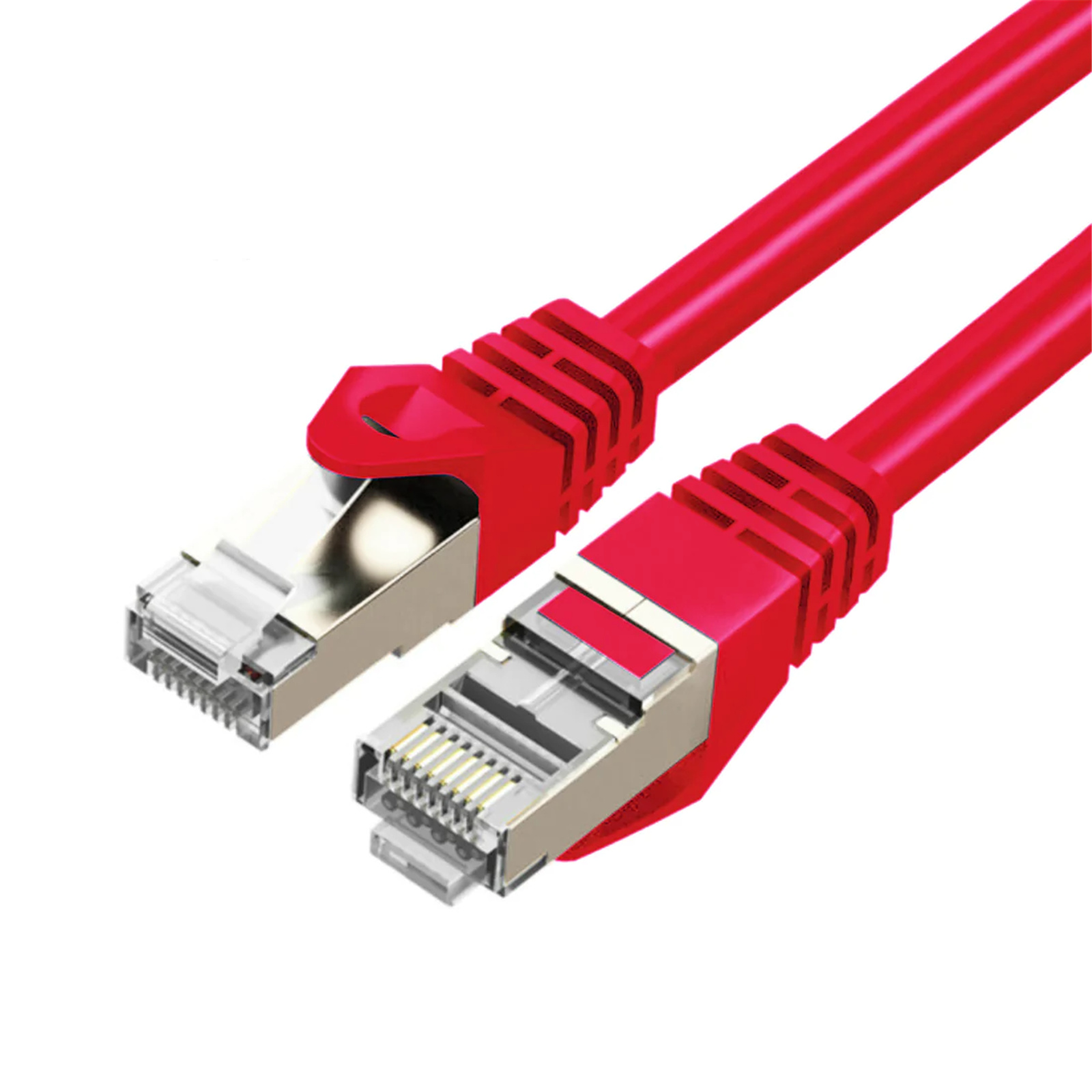 Cruxtec 2m Cat7 10GbE SF/FTP Triple Shielding Ethernet Cable - Red