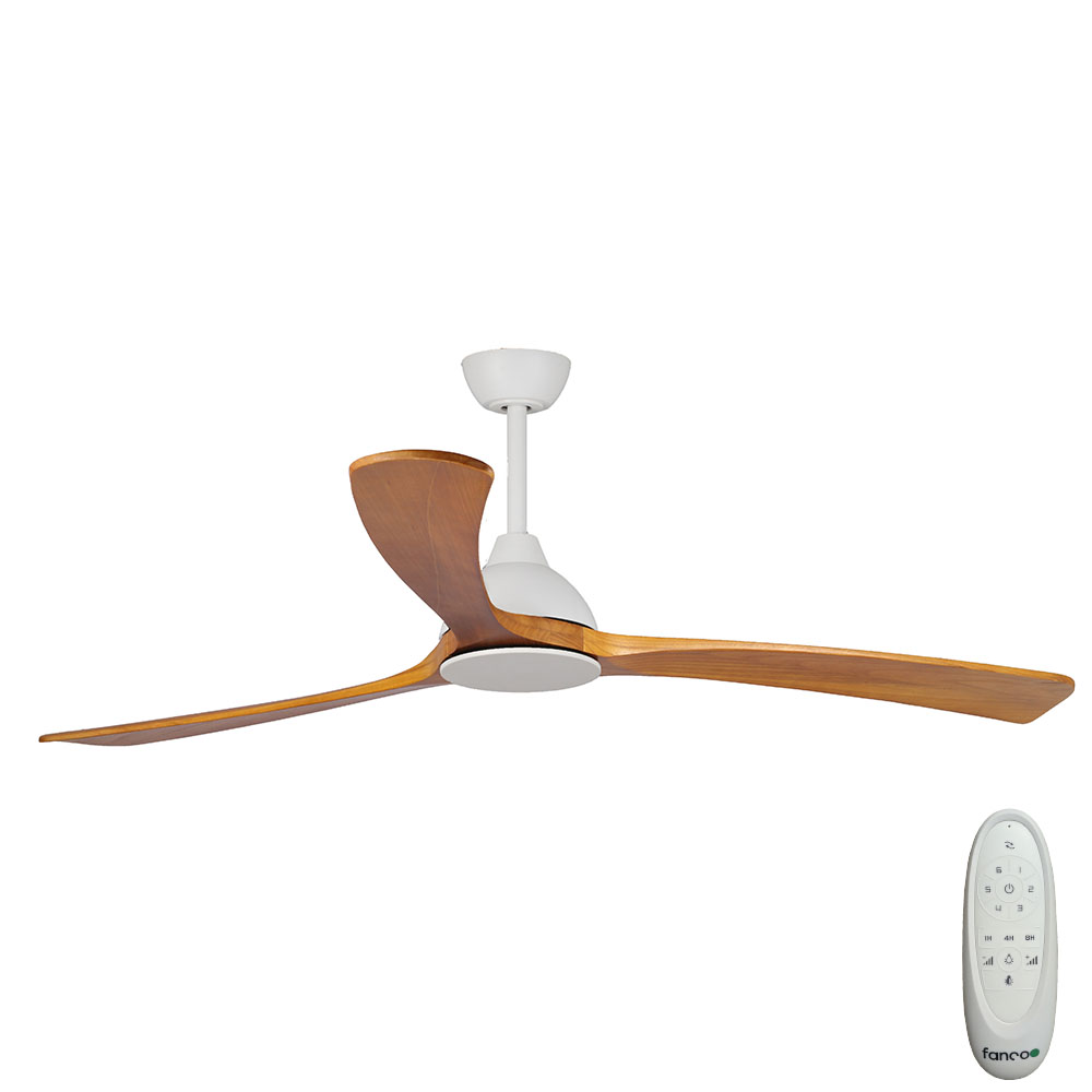 178cm Fanco Sanctuary DC Ceiling Fan with Remote Control Colour: White & Natural - Pay with AfterPay or zipPay On Climate Control Appliances