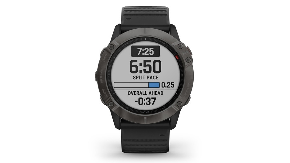 Garmin Fenix 6x Sapphire - Carbon Gray DLC with Black Band