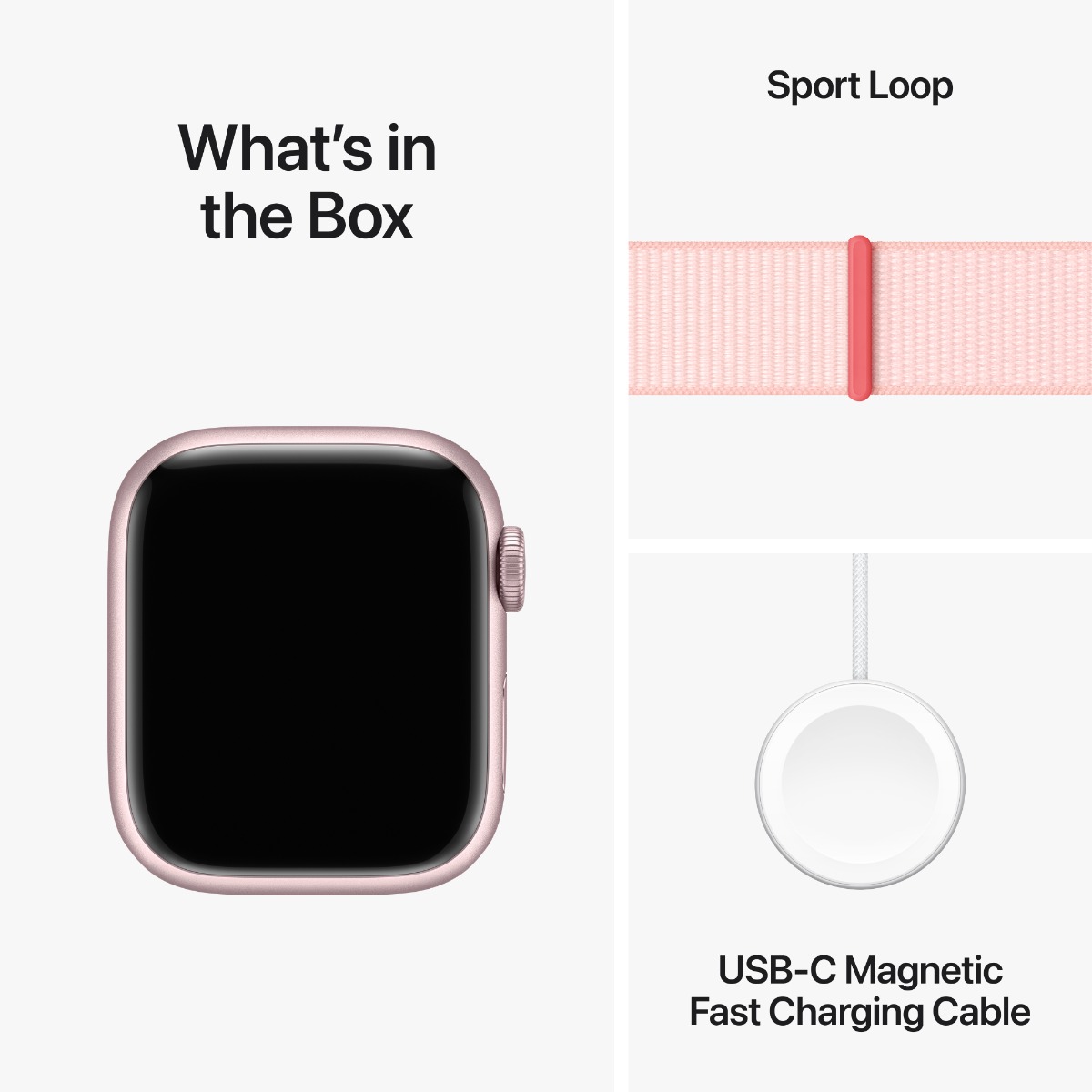 Apple Watch Series 9 41mm Pink Aluminium Case With Light Pink Sport Band - S/M - GPS